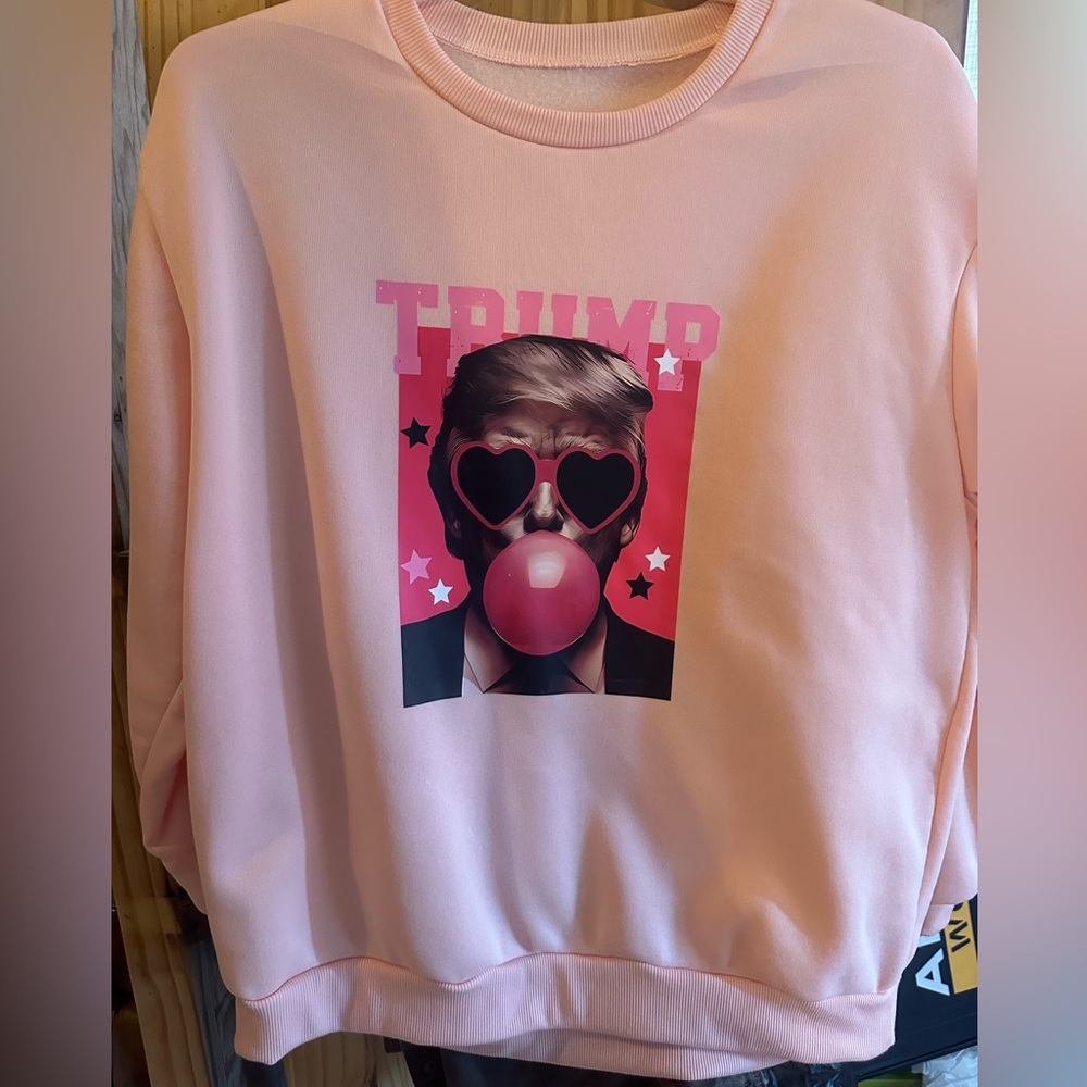 Trump bubblegum Pink Graphic Sweatshirt